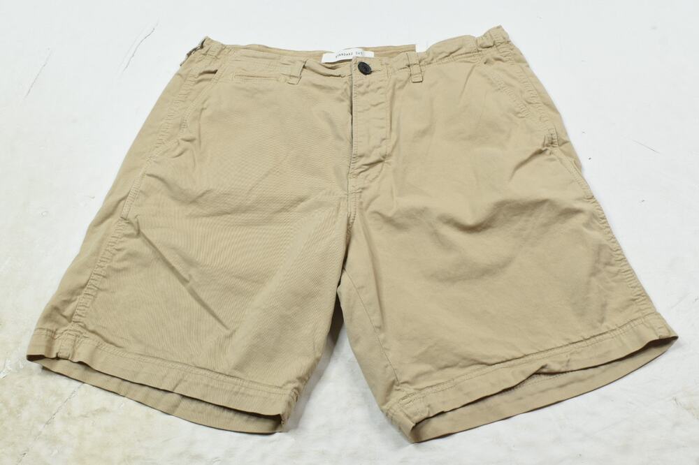 Billy Reid Chino Shorts Mens 32 Beige Khaki Standard Cut Cotton Casual